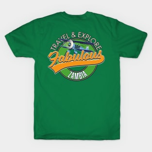 travel explore fabulous Zambia logo T-Shirt